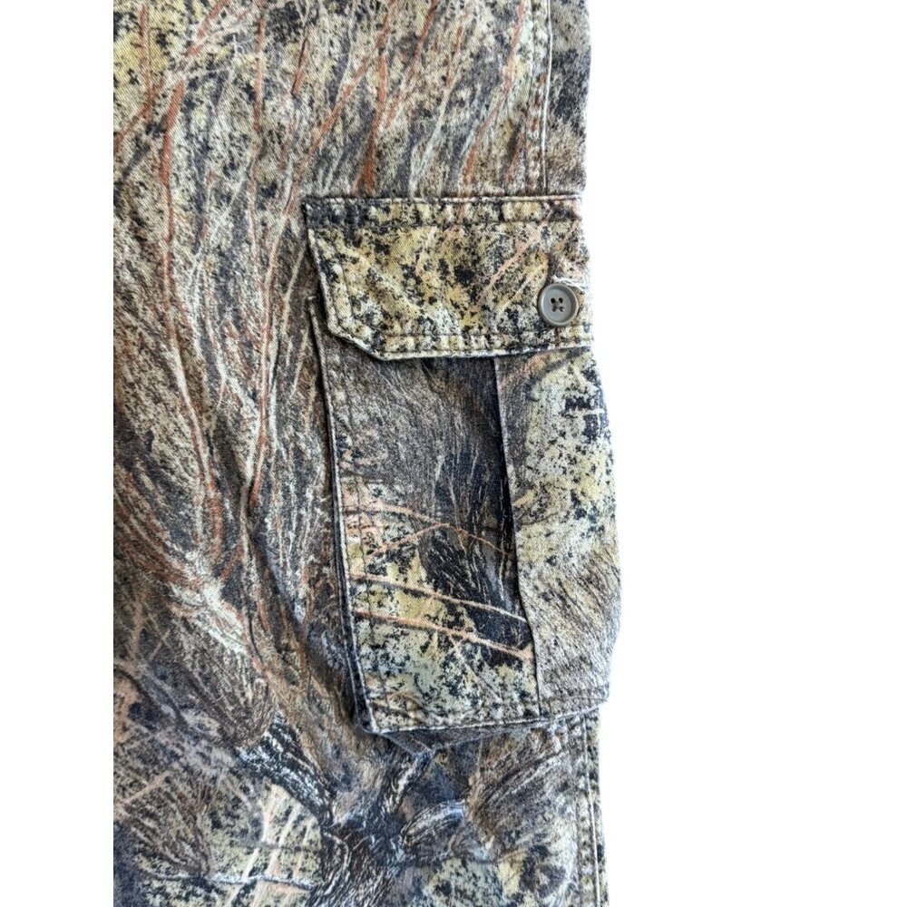 Mossy Oak Brush Cargo Pants women M 10-12 Camo Cotton Blend Beige Brown - Picture 4 of 4